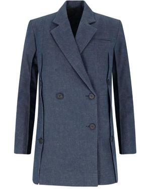 Eudon Choi Beatrice Double-Breasted Blazer - Blue