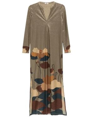 Siyu V-Neck Maxi Dress - Natural