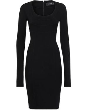 DSquared² Vestido midi de manga larga - Negro