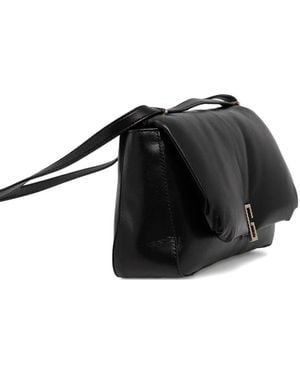 Guess Alizee Schultertasche mit Klappendetail - Schwarz