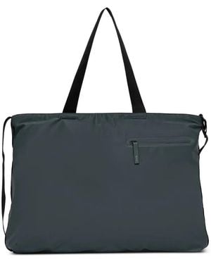 Rains Logo-Patch Shoulder Bag - Black