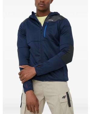 Viking Yosemite Zip-Up Panelled Hoodie - Blue