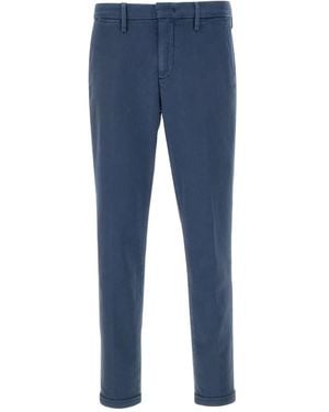 Re-hash Pantalon Droit En Coton Mélangé - Bleu
