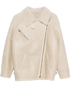 Isabel Marant Adelina シアリング ジャケット - ナチュラル