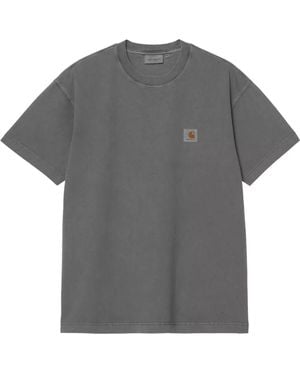 Carhartt S/S Vista Logo-Chest T-Shirt - Grey