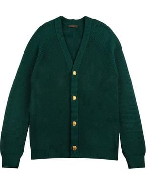 Zanone ボタン カーディガン - グリーン