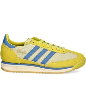 adidas Sl 72 Three-Stripe Suede Trainers - Yellow