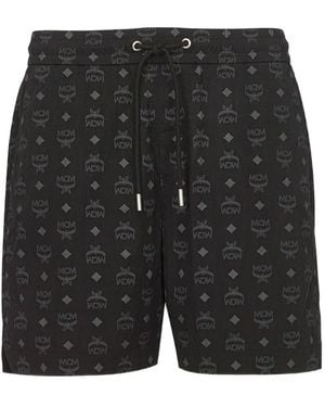MCM Monogram Print Shorts - Black