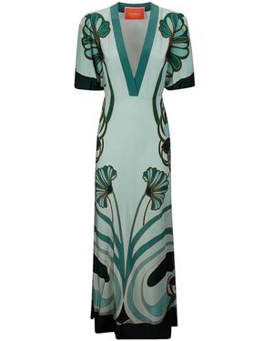 La DoubleJ Marlene Floral-Print Maxi Dress - Green