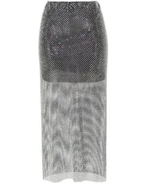 Philosophy Di Lorenzo Serafini Rhinestone-Embellished Maxi Skirt - Grey