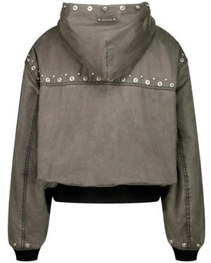 we11done Studded Hooded Jacket - Grey