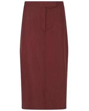 CRI.DA East Midi Skirt - Red