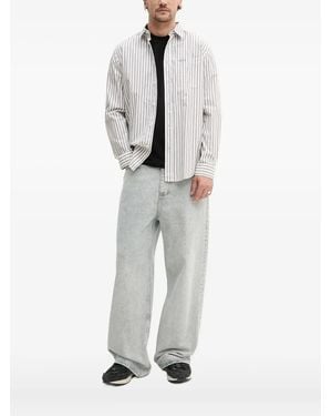 HUGO Striped Long-Sleeved Shirt - White
