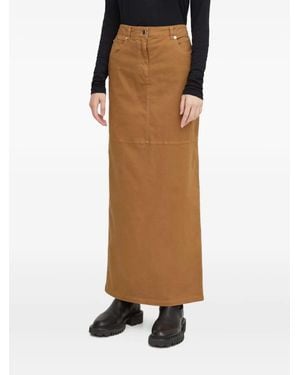Herskind Button-Fastening Maxi Skirt - Natural