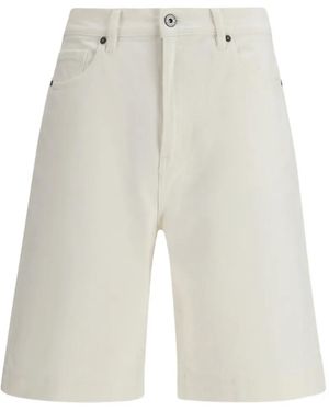 P.A.R.O.S.H. Logo-Patch Bermuda Shorts - White