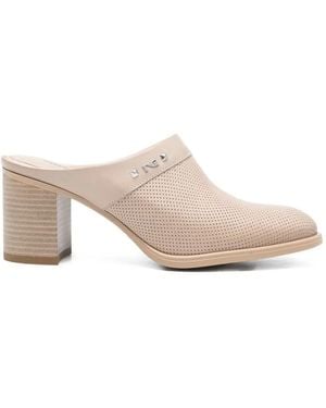 Nero Giardini Logo-Detail Leather Mules - Pink