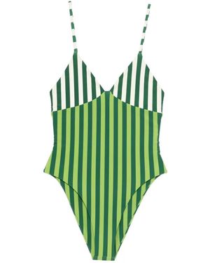 Simon Miller Maillot De Bain Rayé Behati - Green