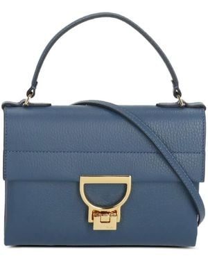Coccinelle Mini Arlettis Leather Tote Bag - Blue