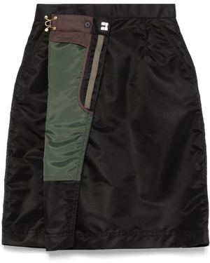 Kolor Overlapping-Panel Mini Skirt - Black