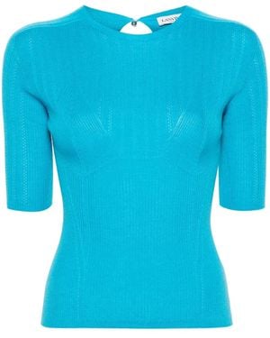 Lanvin Paneled Knitted Top - Blue