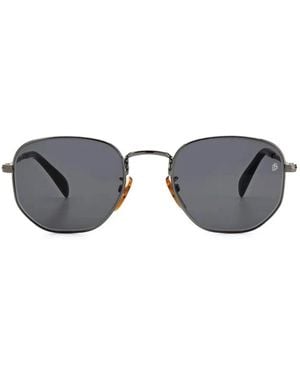 David Beckham Geometric-Frame Sunglasses - Grey