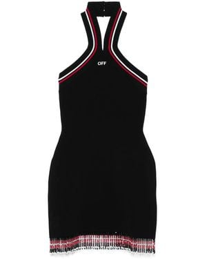 Off-White c/o Virgil Abloh Crossover-Straps Mini Dress - Black