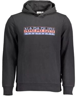 Napapijri Geographic Logo-Print Hoodie - Black
