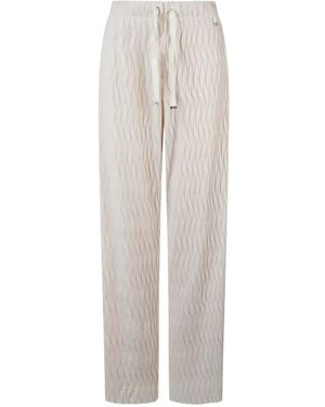 Herno Wave-Jacquard Trousers - White