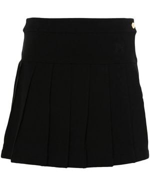 Palm Angels Monogram-Embroidered Mini Skirt - Black