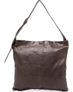 SOMMET Large Lidia Leather Shoulder Bag - Brown