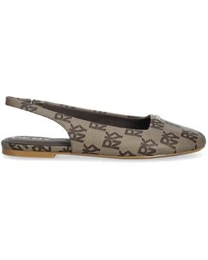 DKNY Darrow Slingback Flat Court Shoes - White