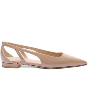 Stuart Weitzman Pointed-Toe Flat Court Shoes - Pink
