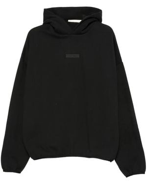 Fear Of God Logo-Plaque Hoodie - Black