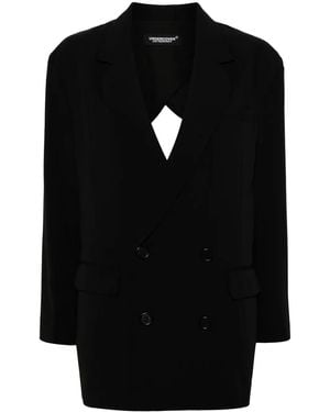 Undercover Asymmetric Double-Breasted Blazer - Black