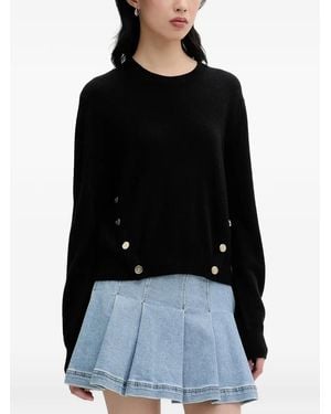 From Future Jersey Con Detalle De Botones - Negro