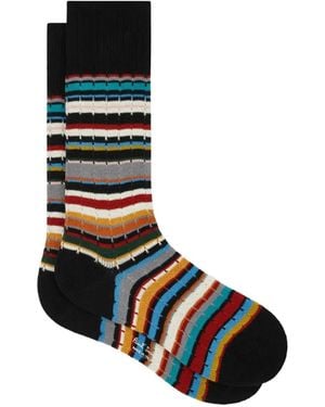 Paul Smith Stripes Socks - Black