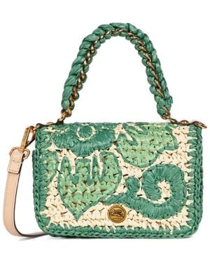 Etro Raffia Tas - Groen
