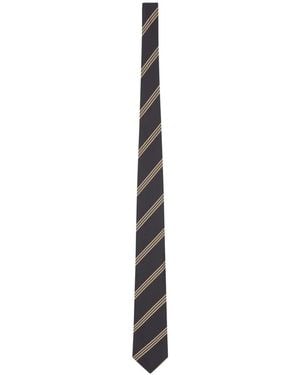 Lardini Cravatta A Righe - Bianco