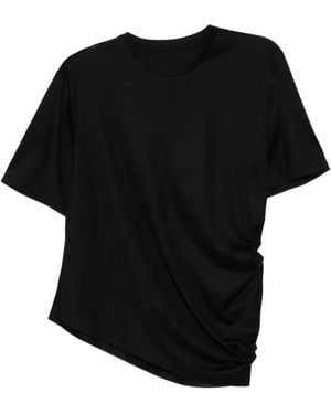 JNBY Asymmetric-Hem Oversized T-Shirt - Black
