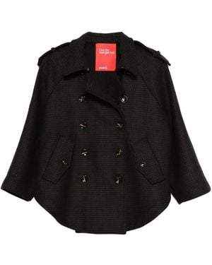 ..,merci Double-breasted Jacket - ブラック