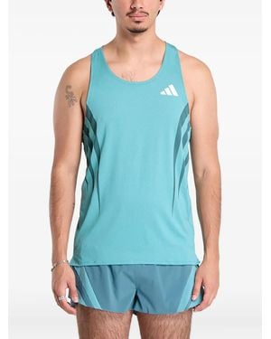adidas Adizero Archive logo tank top - Blau