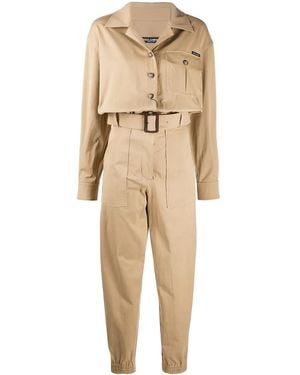Dolce & Gabbana Khaki Belted Jumpsuit - Natural