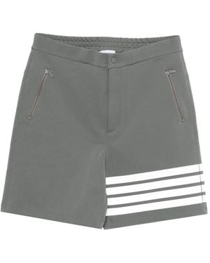 Thom Browne Stripe-Detail Shorts - Grey