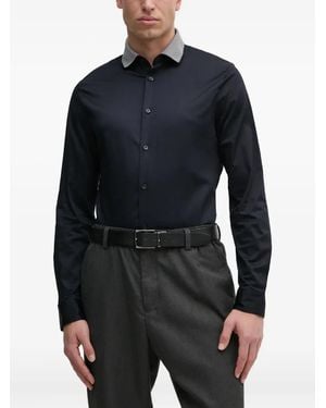 ARMANI EXCHANGE Chemise À Col Rayé - Bleu