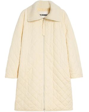Jil Sander Quilted Coat - Natural