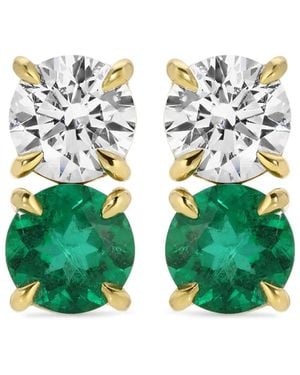 Anita Ko 18Kt Goldohrstecker Mit Smaragd Und Diamanten - Grün