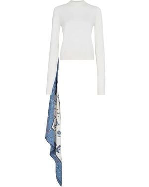 Fendi シルクパネル プルオーバー - ホワイト