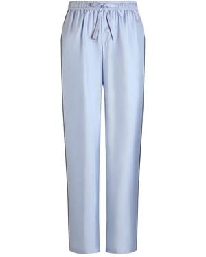 Dolce & Gabbana Silk Twill Trousers - Blue