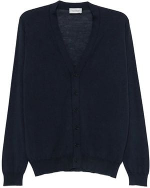 John Smedley Cardigan Bradrick À Col V - Bleu