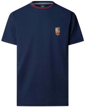 Hackett Chemise À Broderies - Bleu